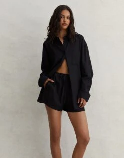 Crochet Tie Side Cheeky Bikini Bottom 34 Crochet Tie Side Cheeky Bikini Bottom -Swoon Fashion co t dallas linen shirt black front bl118882tlv 11