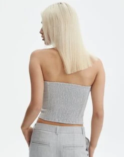 Strapless Stitch Detail Top -Swoon Fashion co waverly boob tube top grey marle back bv78094gry