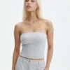 Strapless Stitch Detail Top -Swoon Fashion co waverly boob tube top grey marle front bv78094gry