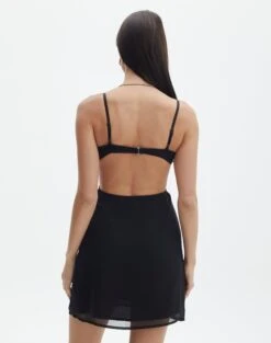 Cupped Cut Out Mini Dress -Swoon Fashion collie cupped mini dress black back ds107273chi