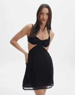 Cupped Cut Out Mini Dress -Swoon Fashion collie cupped mini dress black detail ds107273chi