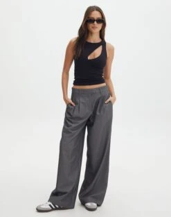 Supersoft Cut Out High Neck Crop Tank 22 Supersoft Cut Out High Neck Crop Tank -Swoon Fashion costa cut out top black full tv116914pch