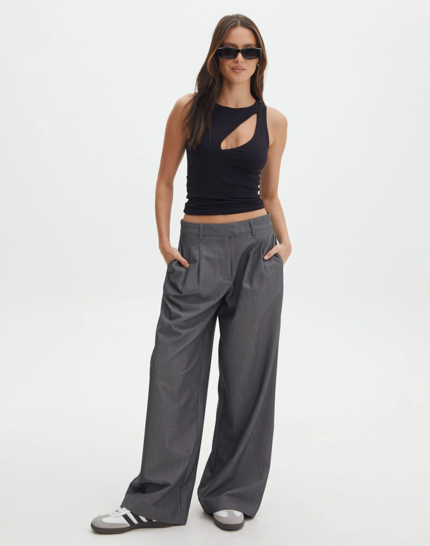 Supersoft Cut Out High Neck Crop Tank 3 Supersoft Cut Out High Neck Crop Tank - Image 2