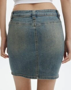 Ringspun Denim Skirt -Swoon Fashion danica rinspun mini skirt ethal ringspun back ss123422spu