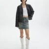 Ringspun Denim Skirt -Swoon Fashion danica rinspun mini skirt ethal ringspun front ss123422spu