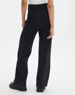 Tailored Wide Leg Ponte Pant -Swoon Fashion dion tailored ponte pants black back pw52145pon