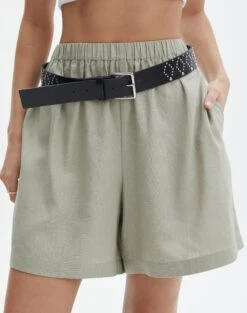 Croc Faux Leather Wedge -Swoon Fashion dixie diamond stud pu belt blacksilver front be135427pu 13