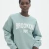 Printed Crew Neck Jumper -Swoon Fashion ella crew neck jumper brooklynlost pearl front tl88361oprt