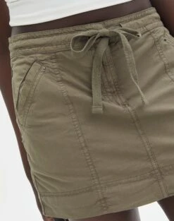 Cotton Mini Cargo Skirt -Swoon Fashion emma cargo mini skirt lt khaki imageback ss123451cot