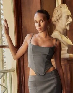 Faux Leather Low Rise Zip Mini Skirt -Swoon Fashion gemma corset top cypress front bv72984pln