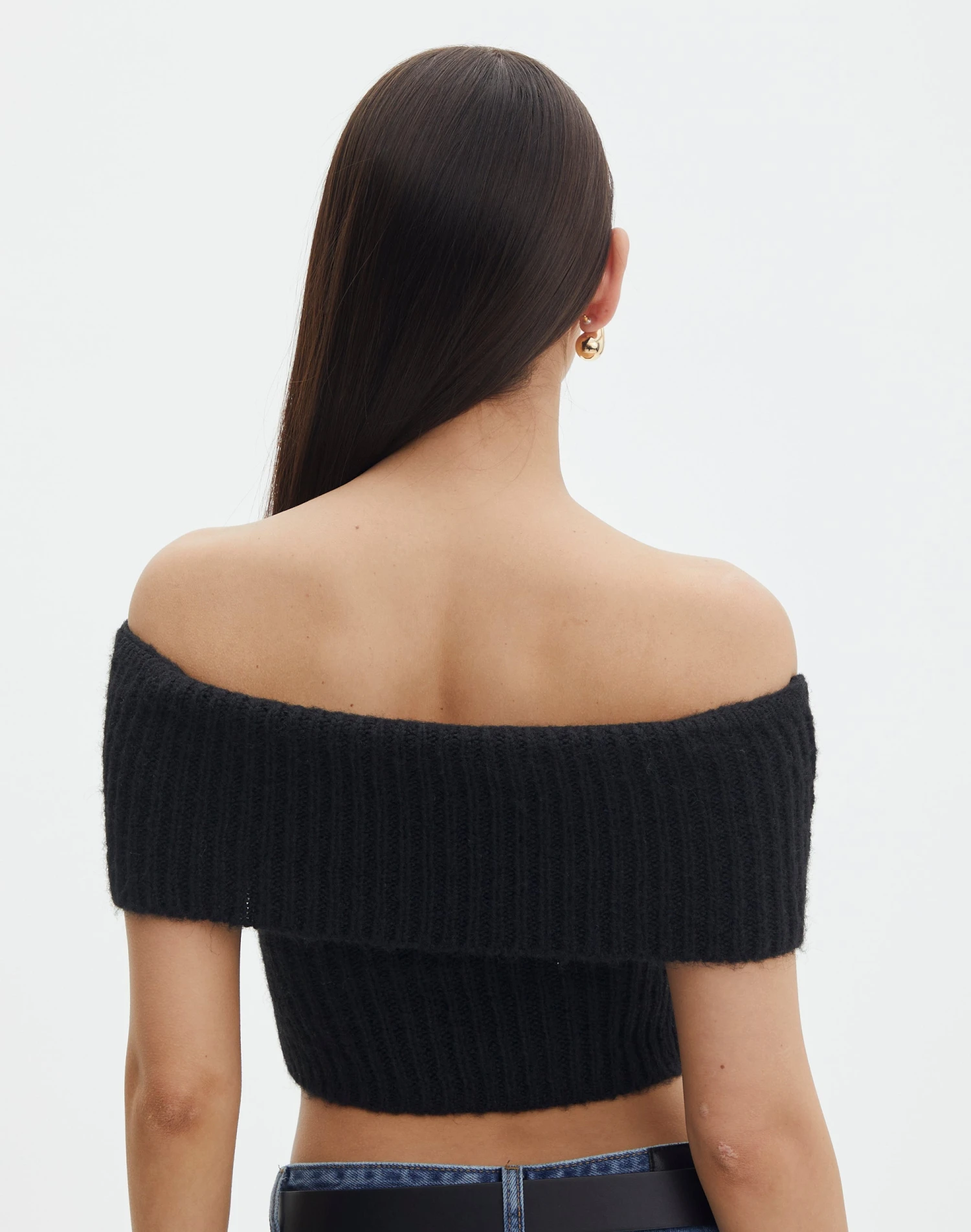 Foldover Off Shoulder Cropped Knit 10 Foldover Off Shoulder Cropped Knit - Image 8