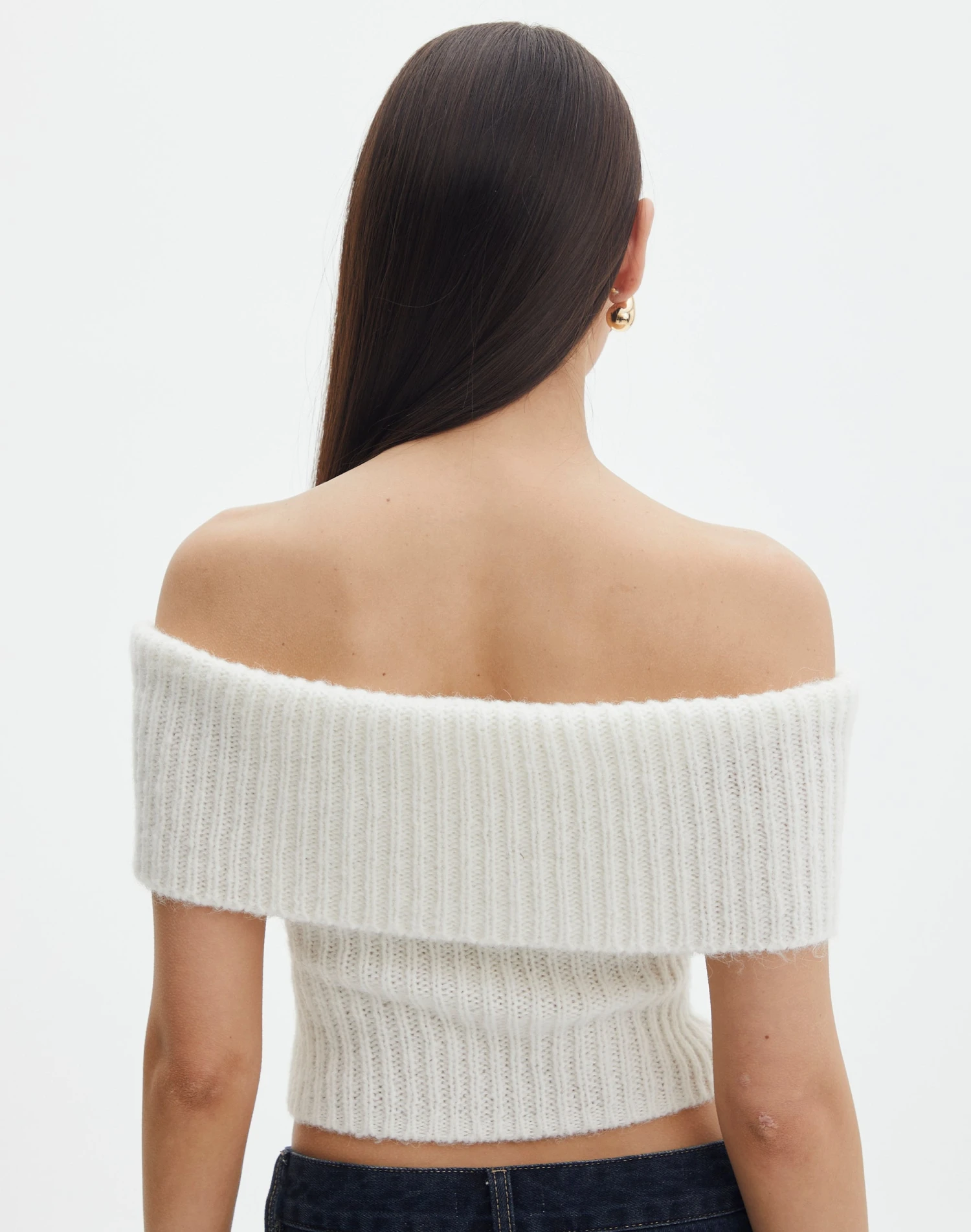 Foldover Off Shoulder Cropped Knit 5 Foldover Off Shoulder Cropped Knit - Image 3