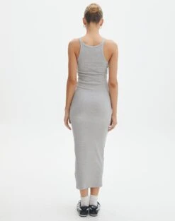 Cotton High Neck Maxi Dress -Swoon Fashion harriet high neck grey marle back dl120072cot