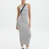 Cotton High Neck Maxi Dress -Swoon Fashion harriet high neck grey marle front dl120072cot 1