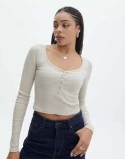 Cotton Longline Sweat Short 39 Cotton Longline Sweat Short -Swoon Fashion harrison henley longsleeve head in the sand front tl114637ocot