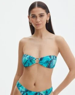Printed Strappy Ruched Bikini Bottom -Swoon Fashion harvey hardwear bandaue mystic butterflies front ga128328rmsb 1