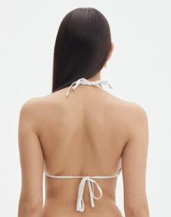 Crochet Triangle Bikini Top -Swoon Fashion hayden halter tri bikini top seashell back ga66466cro