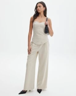 Tailored Strapless Corset Top -Swoon Fashion iver tailored corset oh natural detail bv127594pln