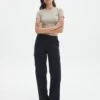 Mid Rise Cotton Cargo Pant 2 Mid Rise Cotton Cargo Pant -Swoon Fashion izzu cargo pant black front pw91778cot