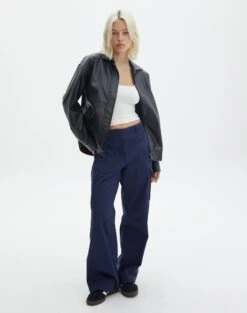 Low Rise Cargo Detail Bootcut Jeans -Swoon Fashion izzu cargo pant friday night front pw91778cot