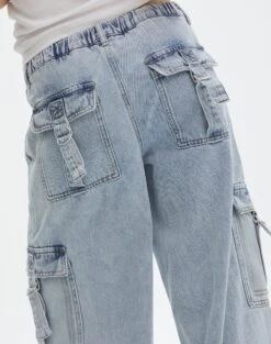 Mid Rise Baggy Cargo Jean -Swoon Fashion jasper cargo jean bryce light wash imageback jd90676dnm