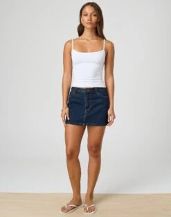 Supersoft Thin Strap Tank -Swoon Fashion juliet tank top white full tv124298pch