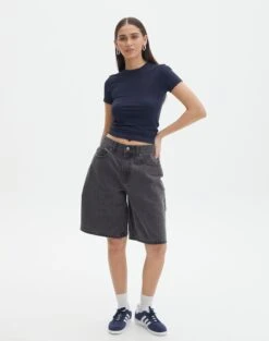 Supersoft Long Line Tee -Swoon Fashion kimmy t shirt navy blazer full ts55072pln