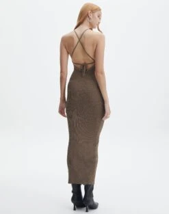 Cross Back Cut Out Knit Maxi Dress -Swoon Fashion knolly keyhole knit maxi soy marle back kd92768knt
