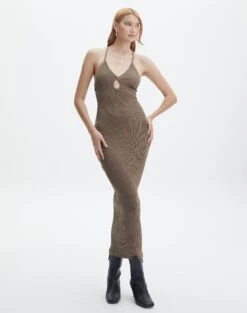 Luxe Lounge Modal Long Sleeve Maxi Dress -Swoon Fashion knolly keyhole knit maxi soy marle front kd92768knt 26