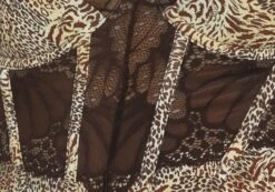 Cut Out Animal Lace Trim Corset -Swoon Fashion kurbie corset jungle leo imagefront ut91413jnl