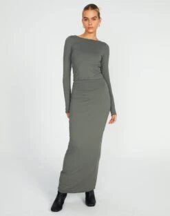 Supersoft Backless Long Sleeve Top -Swoon Fashion layley longsleeve cypress full tl102955pch