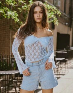 Off Shoulder Lace Long Sleeve Top 27 Off Shoulder Lace Long Sleeve Top -Swoon Fashion lexi longsleeve lace top icecap front tl116985lac