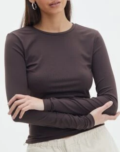 Supersoft Long Sleeve Top -Swoon Fashion limmy slinky longsleeve its soy cute imageback tl55301pch