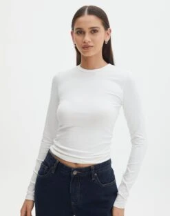 Tailored Wide Leg Ponte Pant -Swoon Fashion limmy slinky longsleeve milk front tl55301pch 2