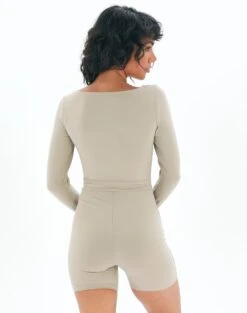 Active Supersoft Long Sleeve Unitard -Swoon Fashion lita longsleeve jumpsuit on the rocks back sw54737ss