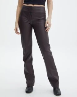 Faux Leather Low Rise Pant -Swoon Fashion lolo low rise leather pant its soy cute full pw83861pu