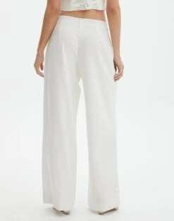 Mid Rise Wide Leg Pant -Swoon Fashion loretta wide leg pant milk back pw51730pln