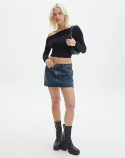 Swoon Fashion -Swoon Fashion lydia slinky platform boot black full sh53403pu