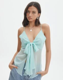Linen Tailored Vest -Swoon Fashion marsha tie front cami genie in a bottle front bv134396rchi 2