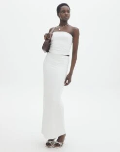 Supersoft Slim-Fit Maxi Skirt -Swoon Fashion meg supersoft maxi skirt milk front sl51179pln