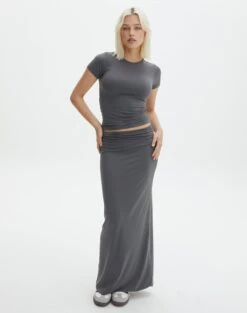 Supersoft Slim-Fit Maxi Skirt -Swoon Fashion meg supersoft maxi skirt shadow dancer front sl51179pln