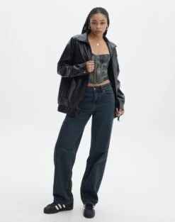 Printed Mesh Crop Corset Top -Swoon Fashion mika mesh corset cypress waters full ut113858prt