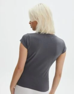 Printed Short Sleeve Top -Swoon Fashion miley shortsleeve top 98 london shadow dancer back ts117313prt