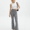 High Rise Super Flare Ponte Pant -Swoon Fashion minogue super flare ponte pants mini gingham front pw52146mghm