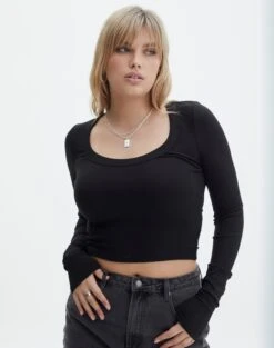 Mid Rise Split Flare Ponte Pant -Swoon Fashion mylie wide rib scoop black front tl111290vis 1