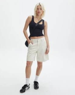 Keyhole Long Sleeve Wrap Top -Swoon Fashion nate longline denim short flour power front sw127903rdnm 2