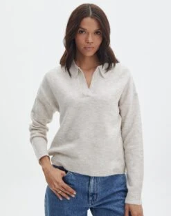 Long Sleeve Collared Knit