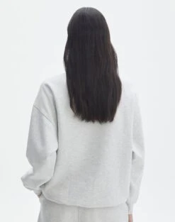 Oversized Embroidered Quarter Zip Sweater -Swoon Fashion olivia oversized quarter zip coloradosnow marle back tl97172oemb