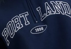 Oversized Embroidered Quarter Zip Sweater -Swoon Fashion olivia oversized quarter zip portlandnaughtical imagefront tl97172oemb