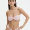Ruched Twist Front Bandeau Bikini Top -Swoon Fashion otto twist bandeau swim top fairy floss front ga136800rpln